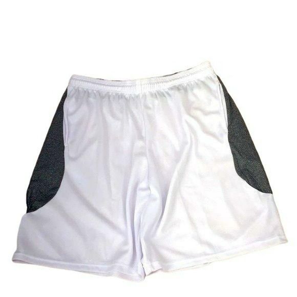 Zone Pro Men's White‎ Basketball Gym Running Athletic Shorts Size Medium - Picture 1 of 12